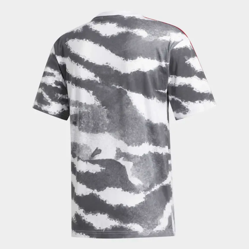 Adidas Originals Men's Zebra Print Tee Shirt - White