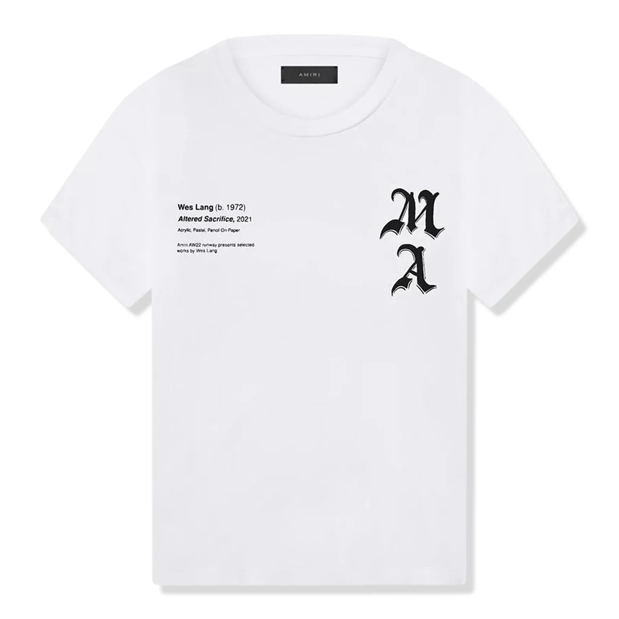 Amiri Wes Lang Checker Skull White T Shirt