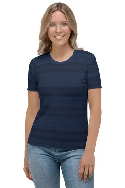 Arabesque Blue Women's T-shirt