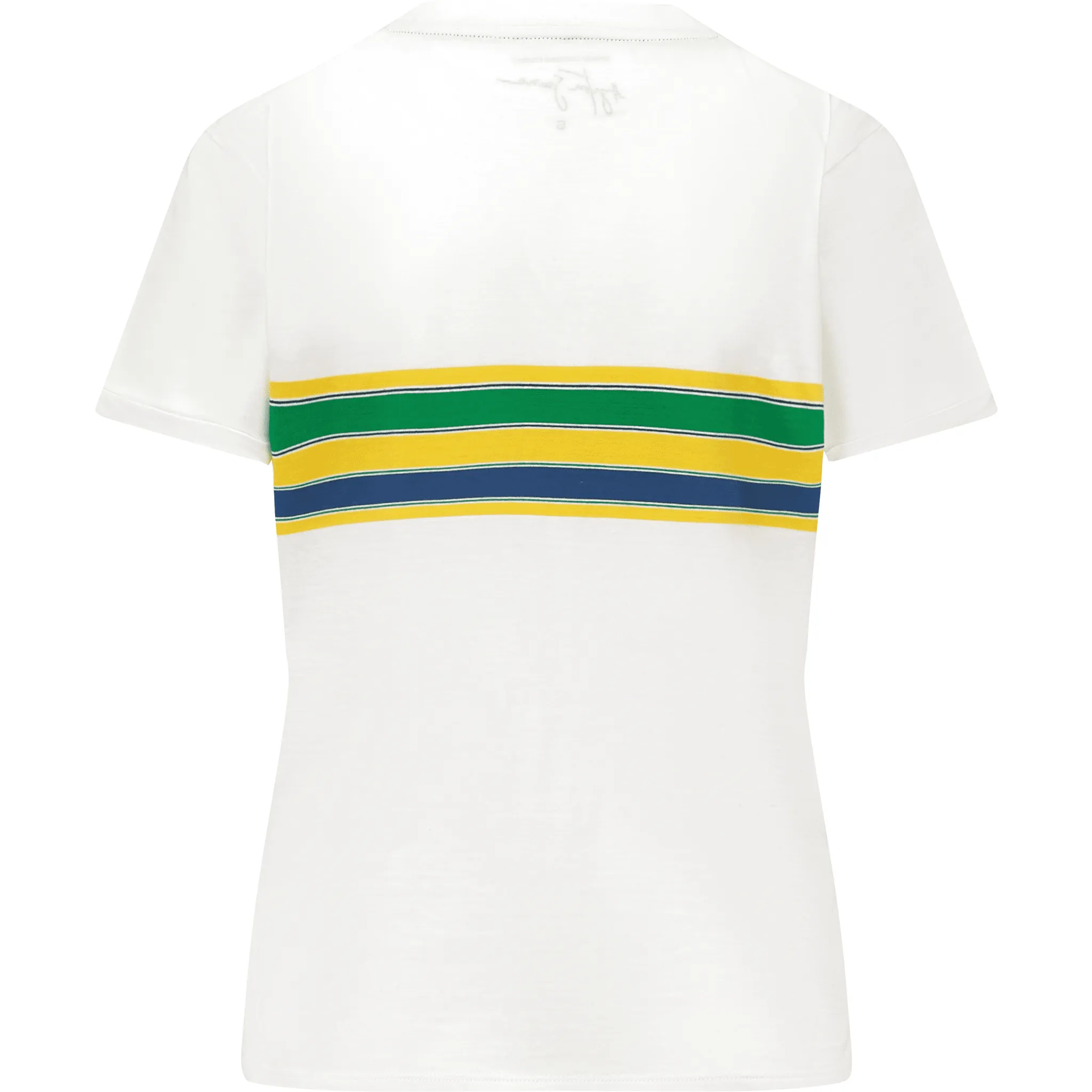 Ayrton Senna Women's Helmet Striped T-Shirt