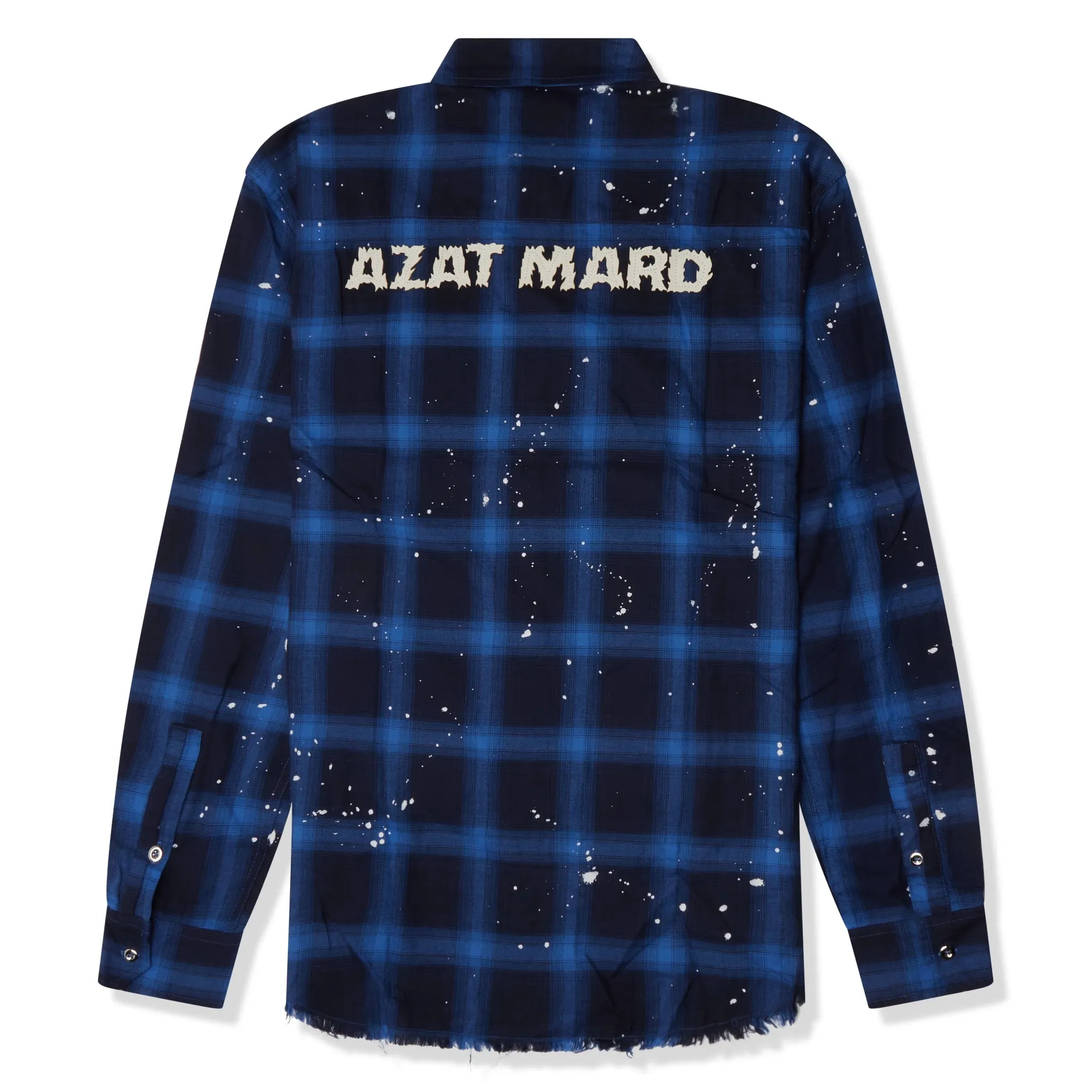 Azat Mard Blue Check Flannel Shirt