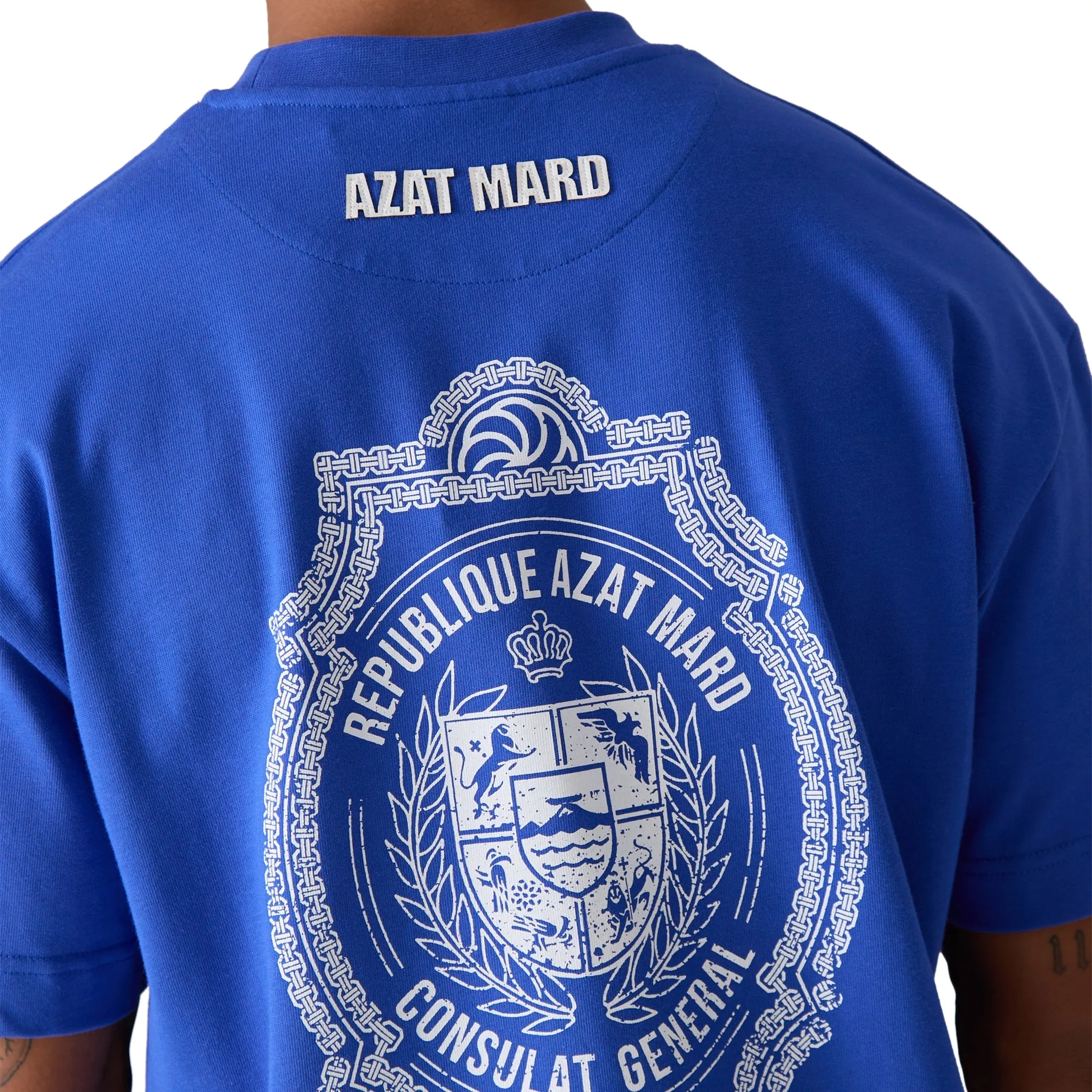 Azat Mard Crest T Shirt Blue