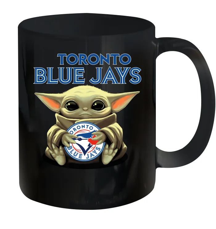 Baby Yoda Hugs Loves The Toronto Blue Jays Baseball Ceramic Mug 11oz