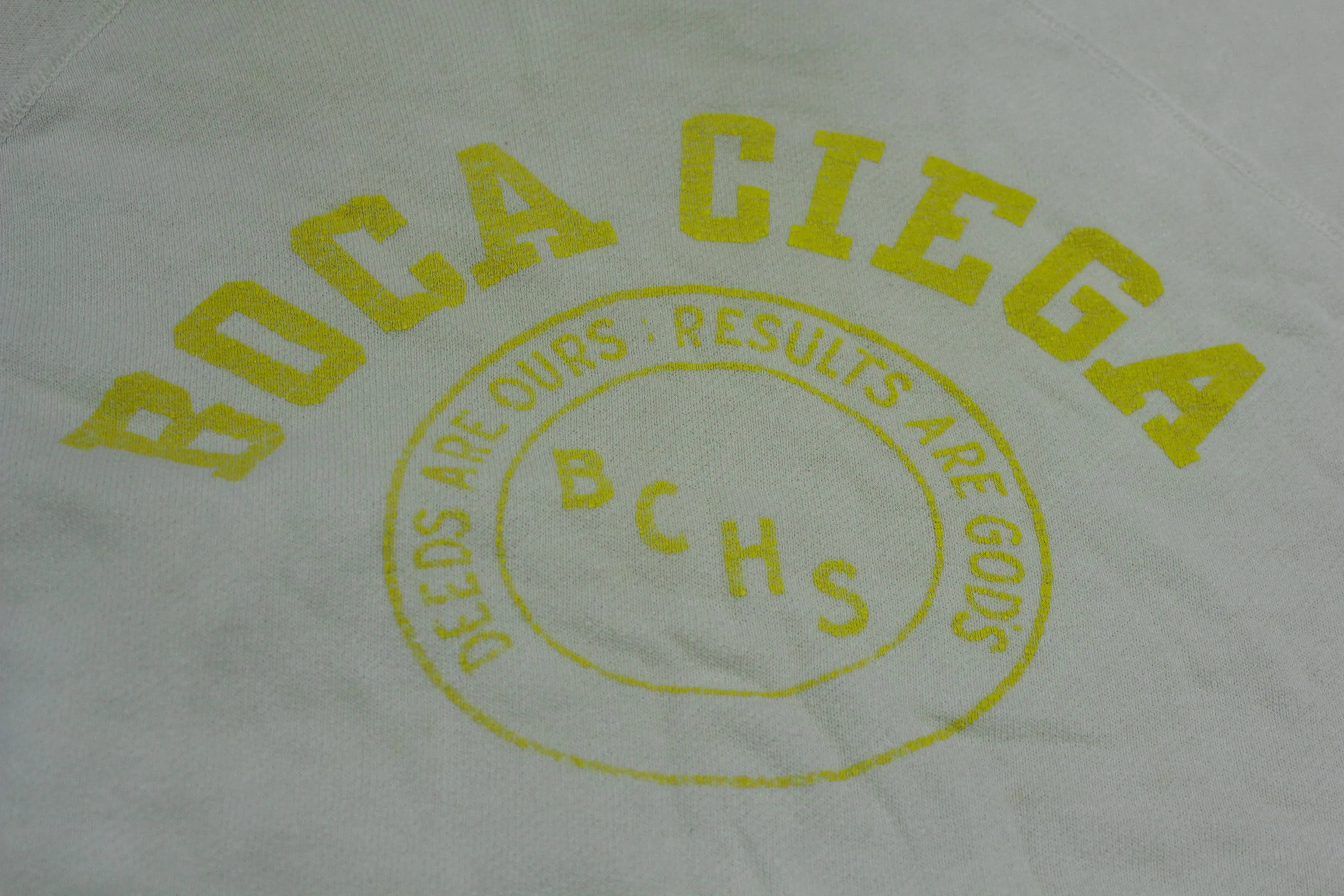 Boca Ciega BCHS High School Florida Vintage 60's Deeds Gods Cut Off Sweatshirt