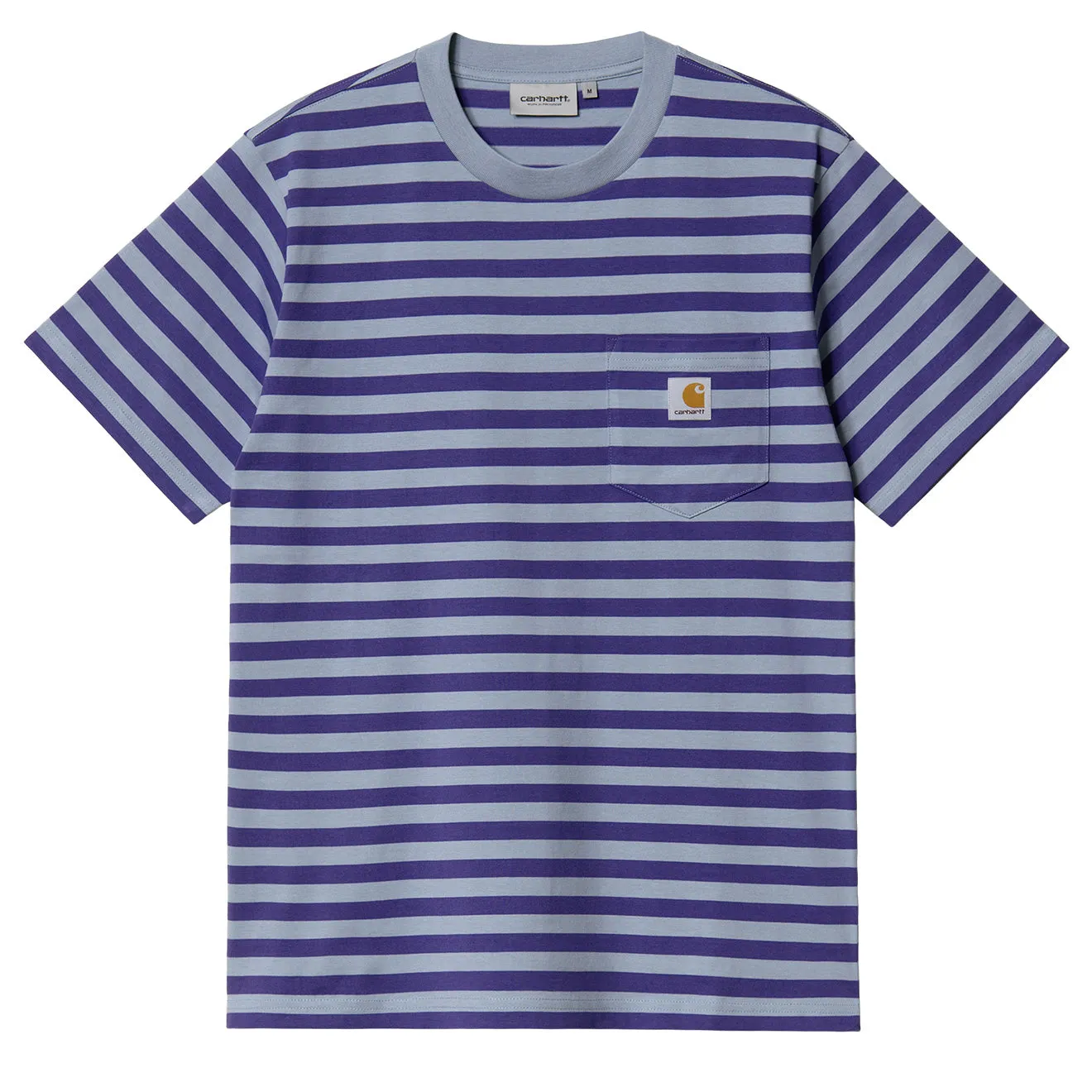 Carhartt WIP S/S Scotty Pocket T-Shirt Scotty Stripe Razzmic / Frosted Blue