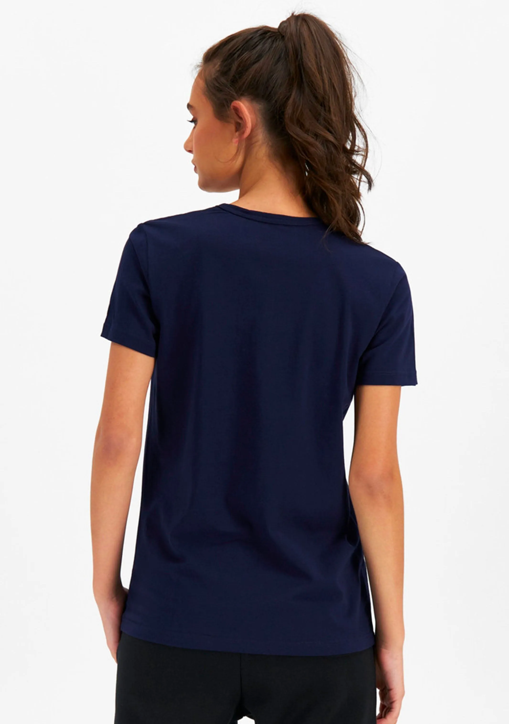 Champion Womens Script Short Sleeve Tee Navy <BR> CVRGN NAV