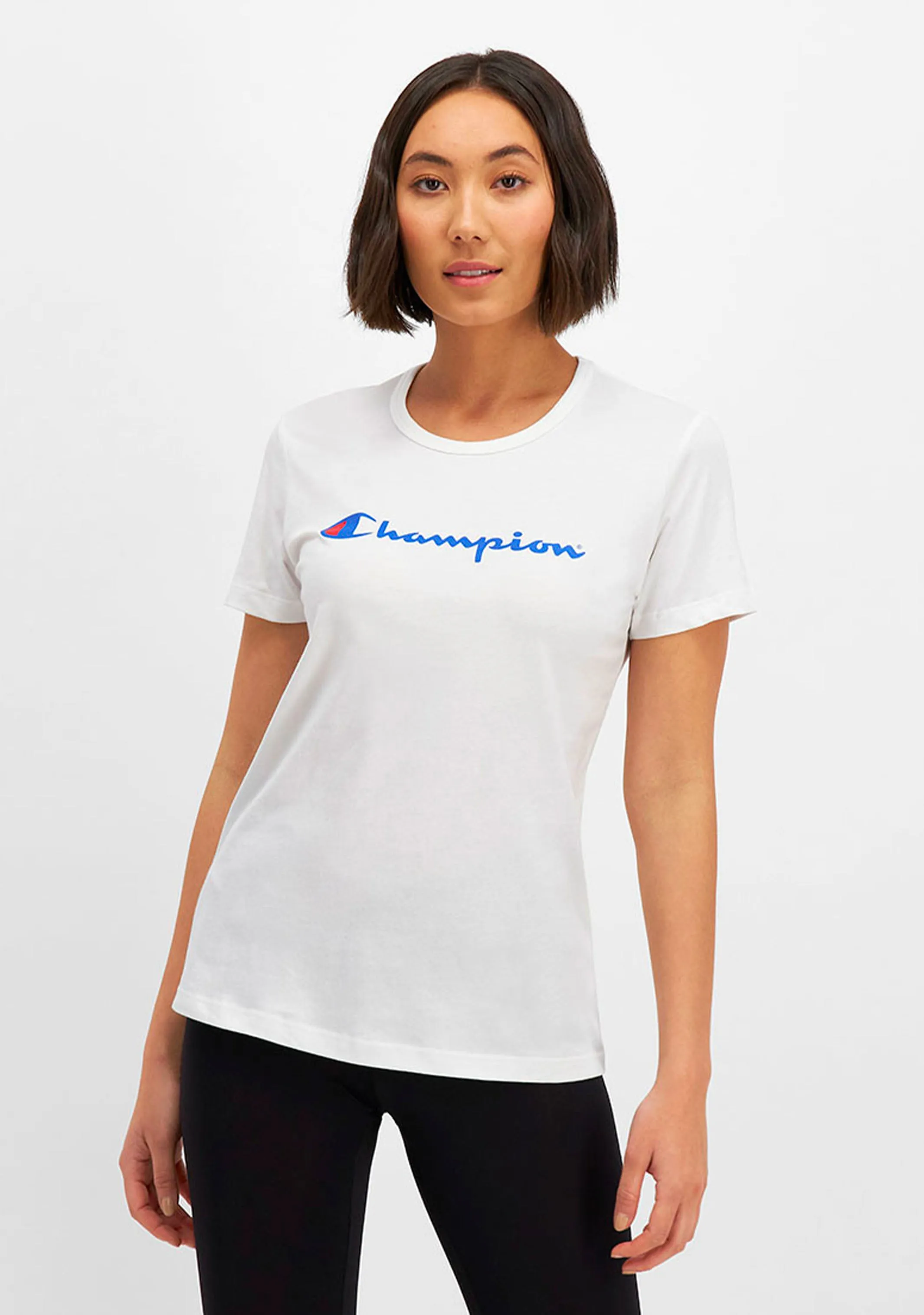 Champion Womens Script Short Sleeve Tee White <BR> CVRGN WIT