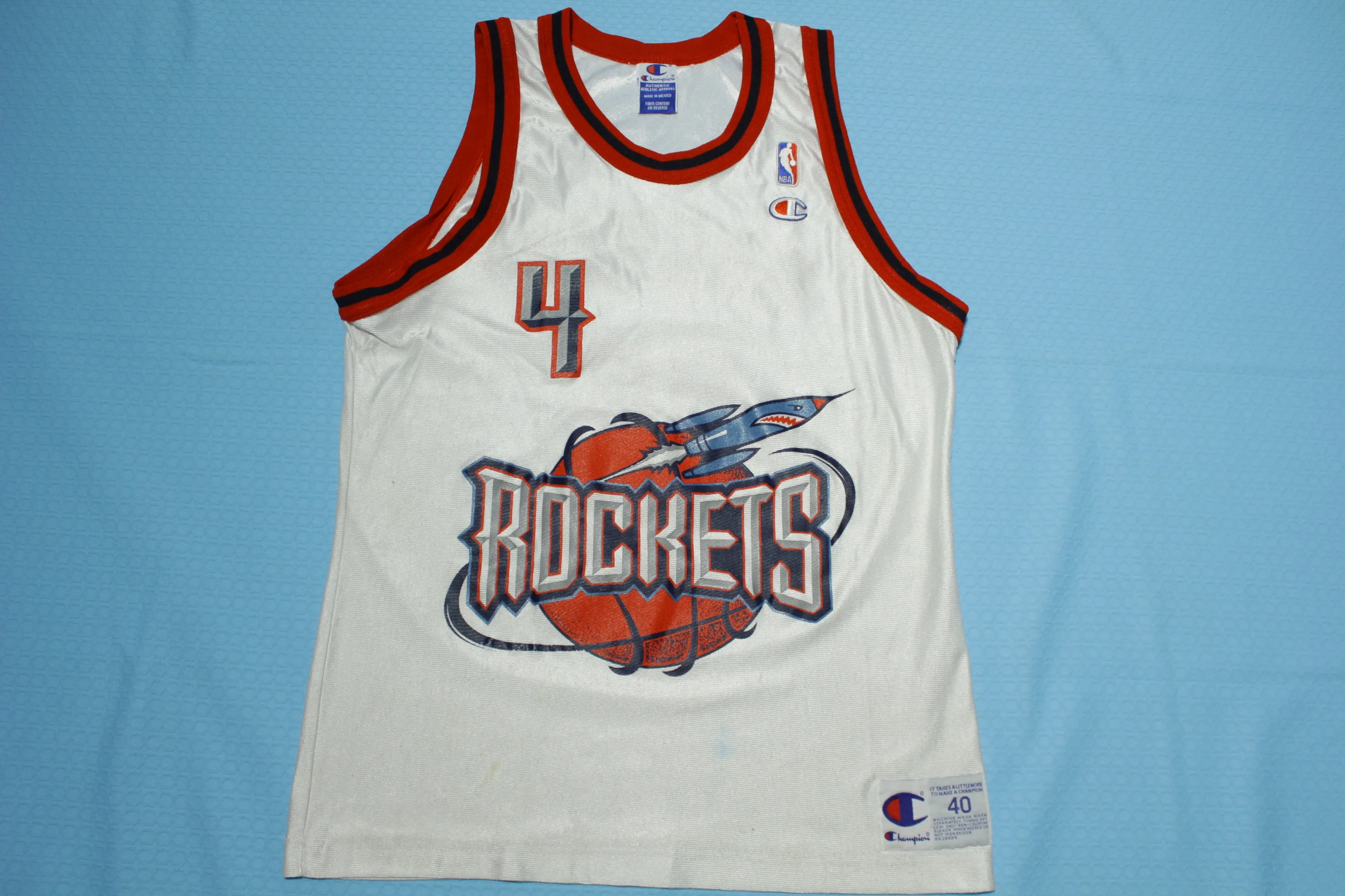 Charles Barkley Houston Rockets Vintage 90's #4 Champion Tank Top NBA Jersey