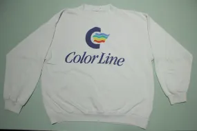 Color Line Cruise Vintage 80's Oslo Bergen NewCastle Crewneck Sweatshirt