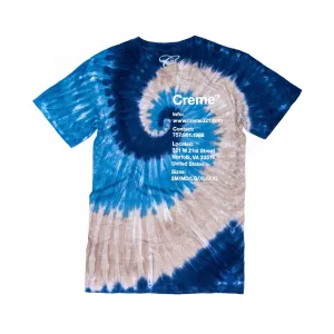 CREME VA INFO TIE DYE TEE - WATERFALL