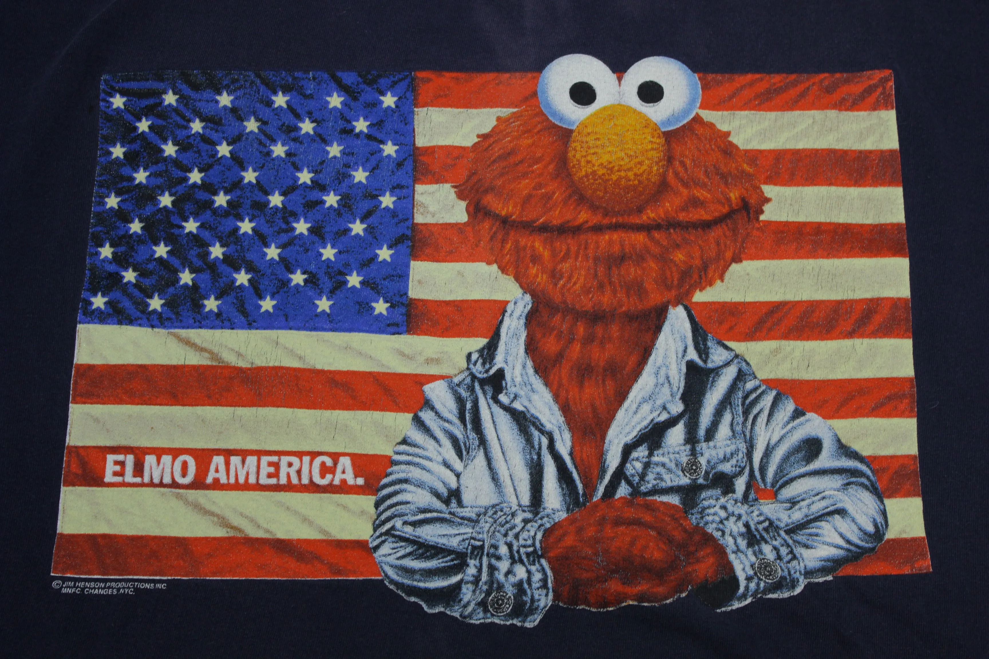 Elmo America Sesame Street Changes Vintage 90's Jim Henson Single Stitch T-Shirt