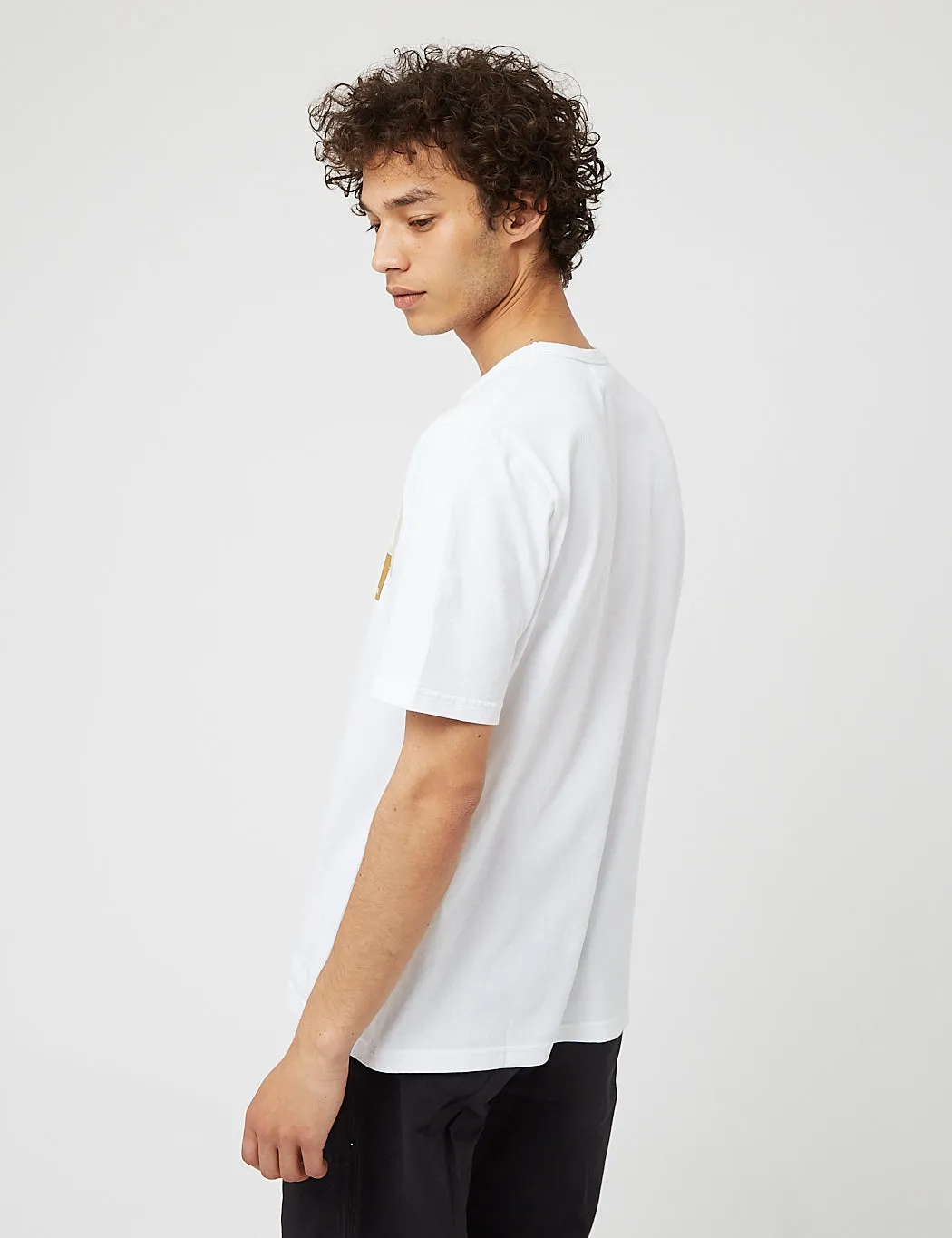 Folk Border T-Shirt - White Tan