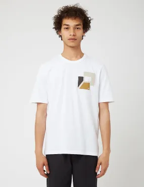 Folk Border T-Shirt - White Tan