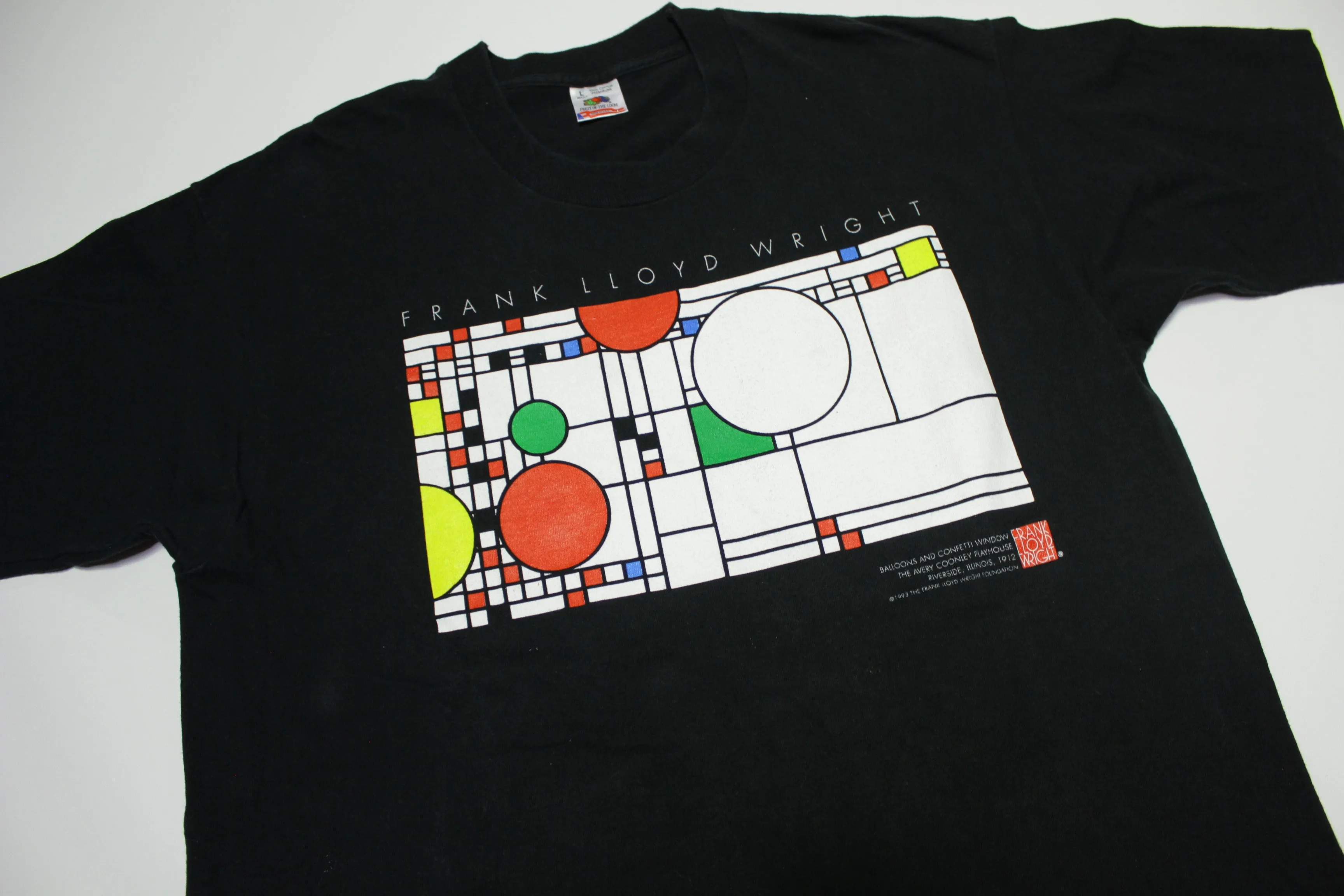 Frank Lloyd Wright Vintage 1993 Balloons & Confetti Window 90's FOTL MCM T-Shirt