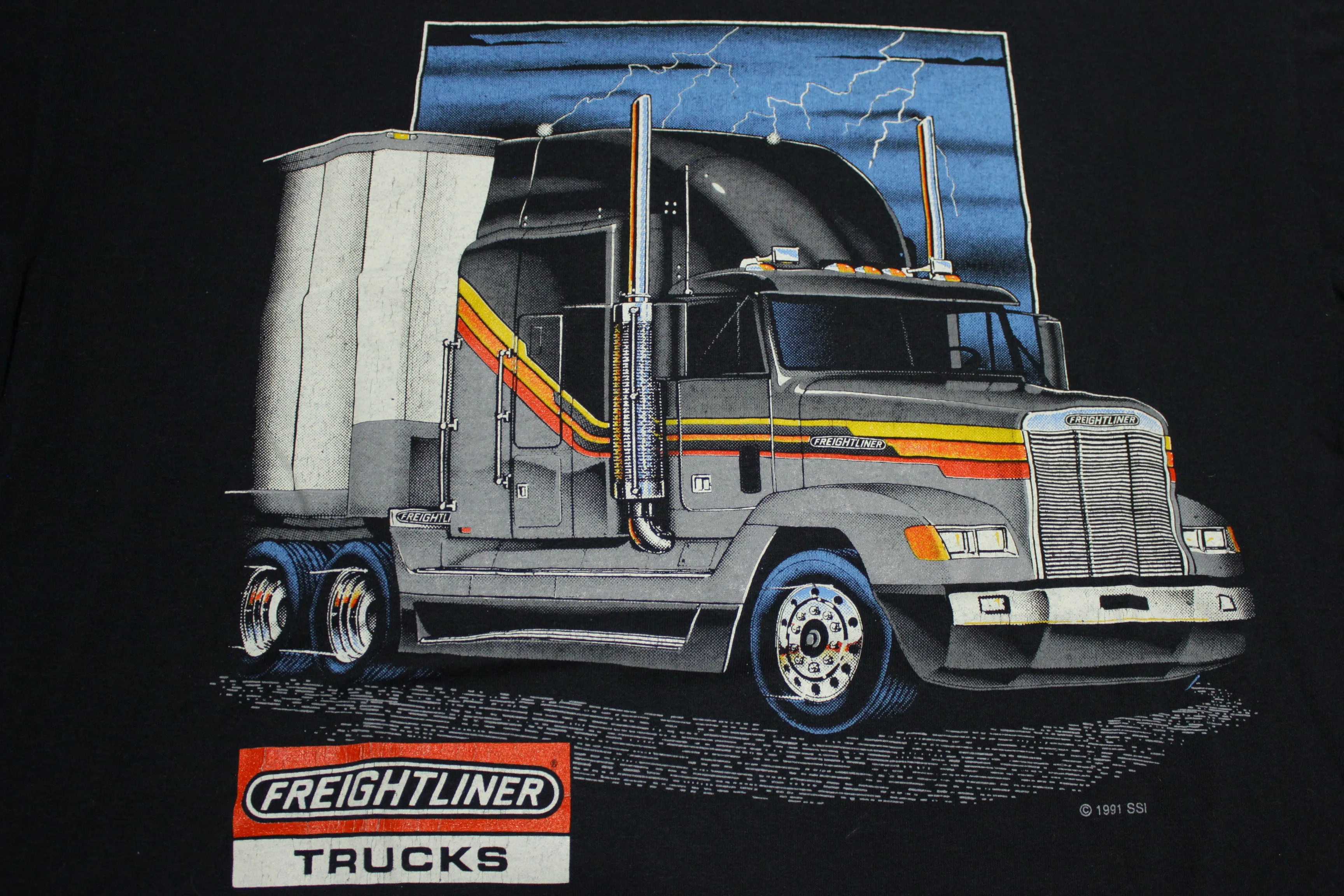 Freightliner Trucks Vintage SSI Teamsters Trucker Single Stitch Made in USA T-Shirt