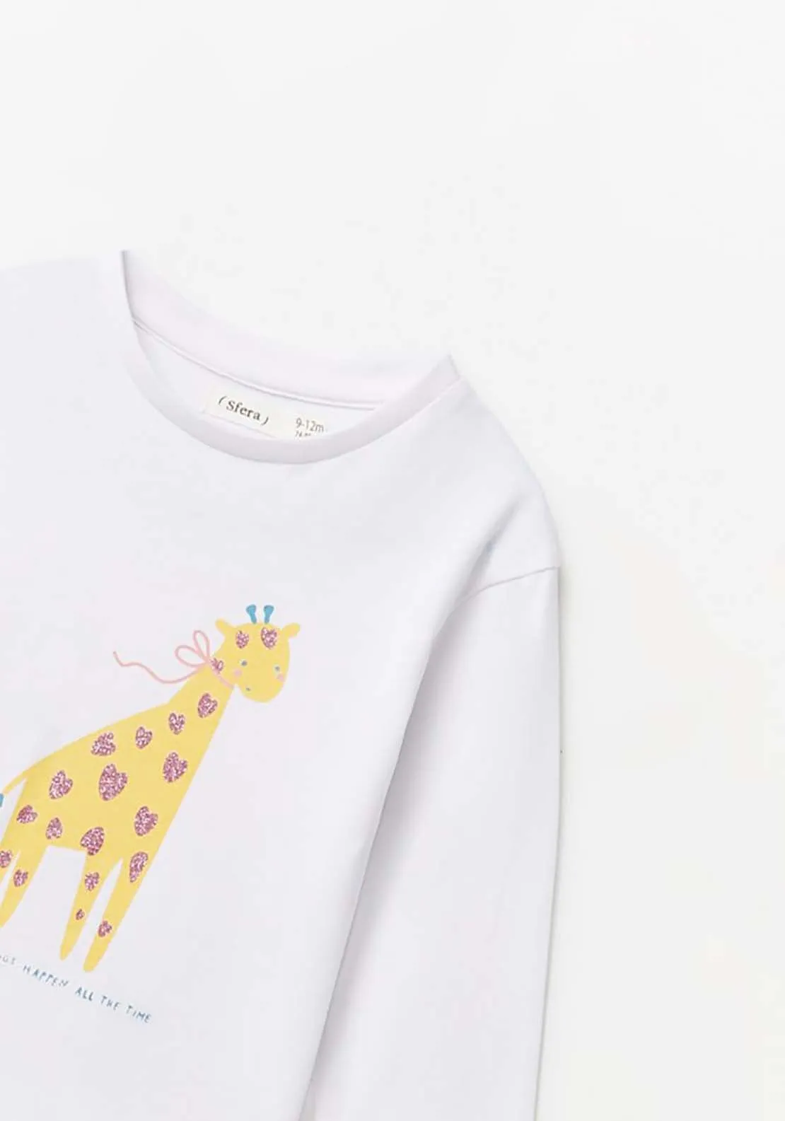 Giraffe Print T-Shirt - White