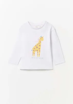 Giraffe Print T-Shirt - White