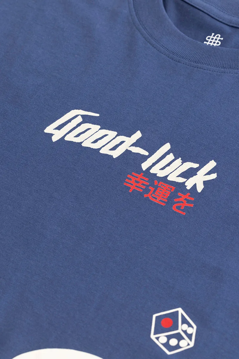 Good Luck Blue Oversized T-Shirt