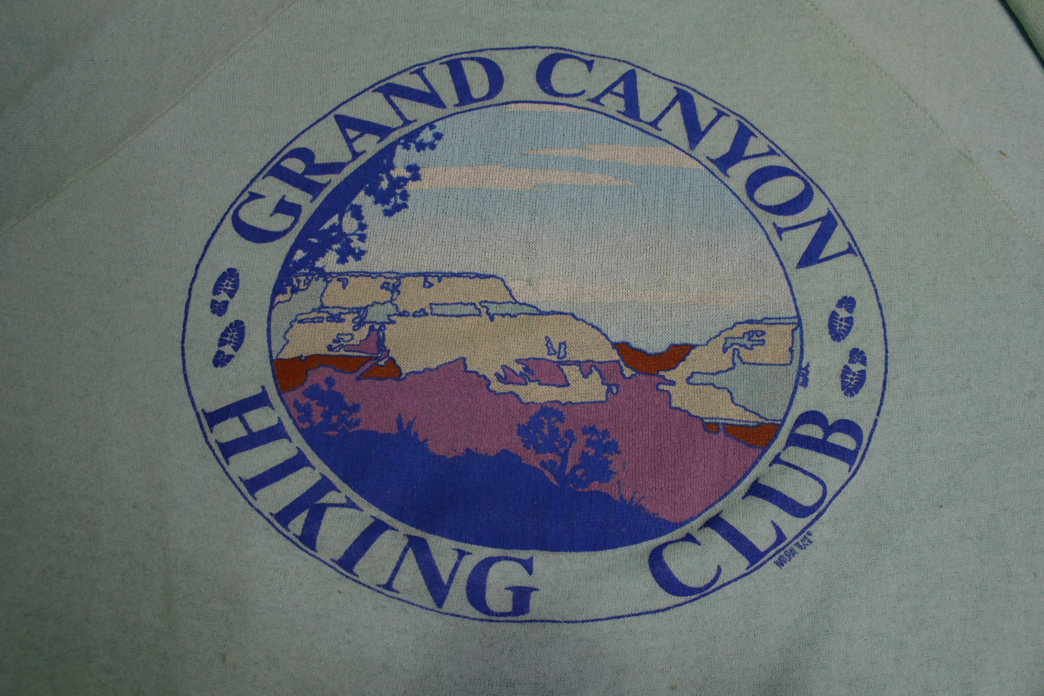 Grand Canyon Hiking Club Vintage Thin and Soft Well Worn 80s Crewneck Sweatshirt