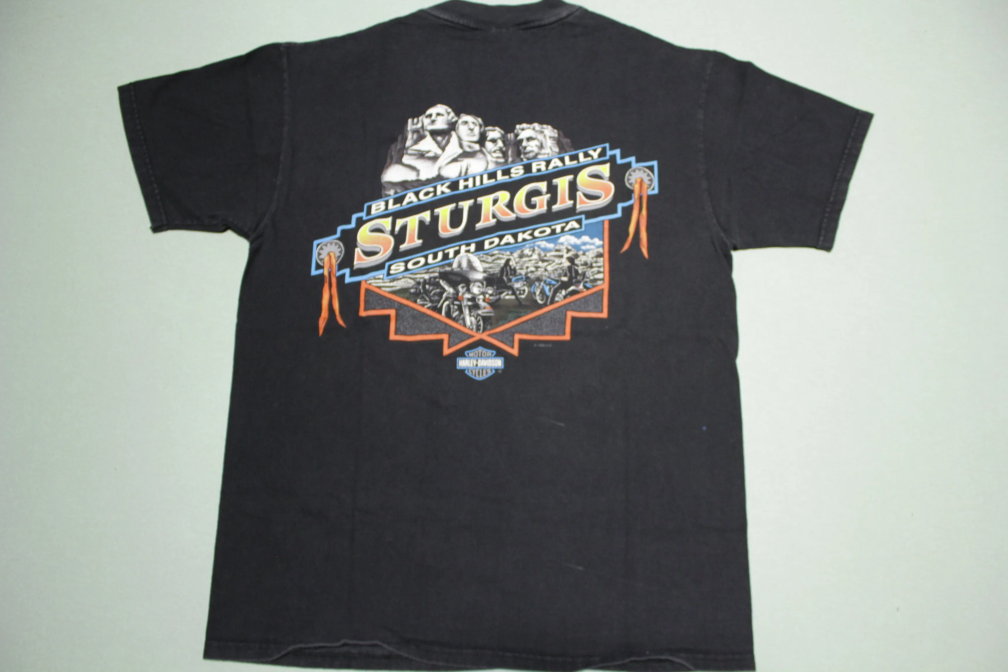 Harley Davidson Sturgis Vintage 1998 Black Hills 58th Rally Motorcycle T-Shirt