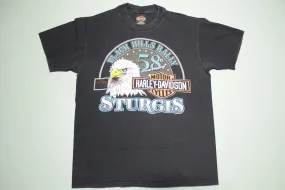 Harley Davidson Sturgis Vintage 1998 Black Hills 58th Rally Motorcycle T-Shirt