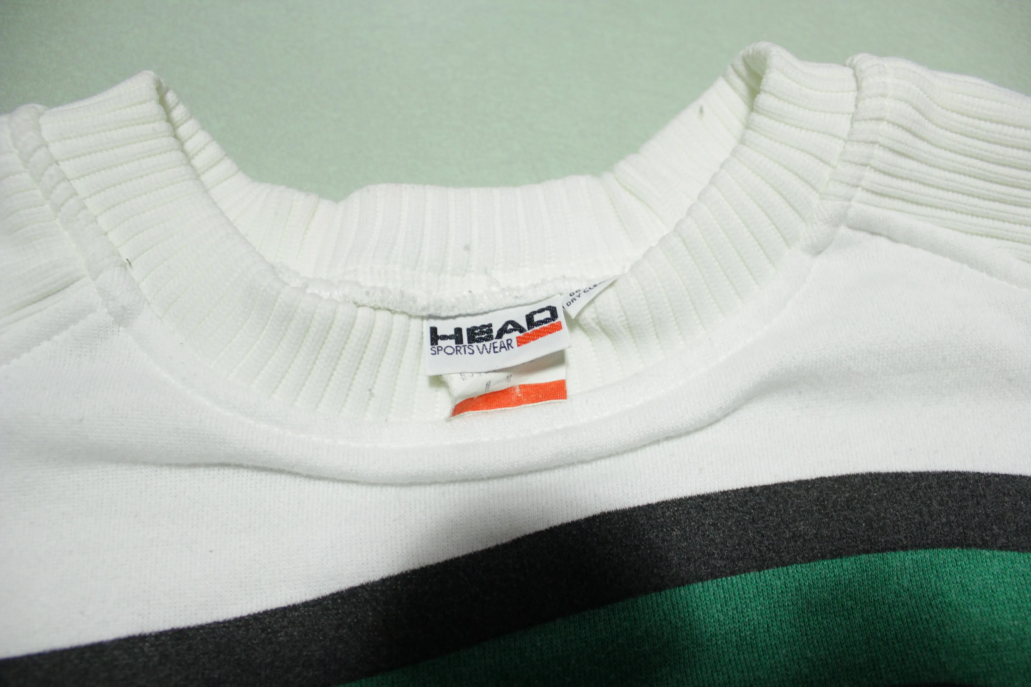 Head Racquet Big Print Vintage 80's Crewneck Tennis Sweatshirt