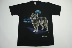 Idaho Wolf LSJ Sportswear Vintage 80's 1987 Full Moon Jerzees T-Shirt