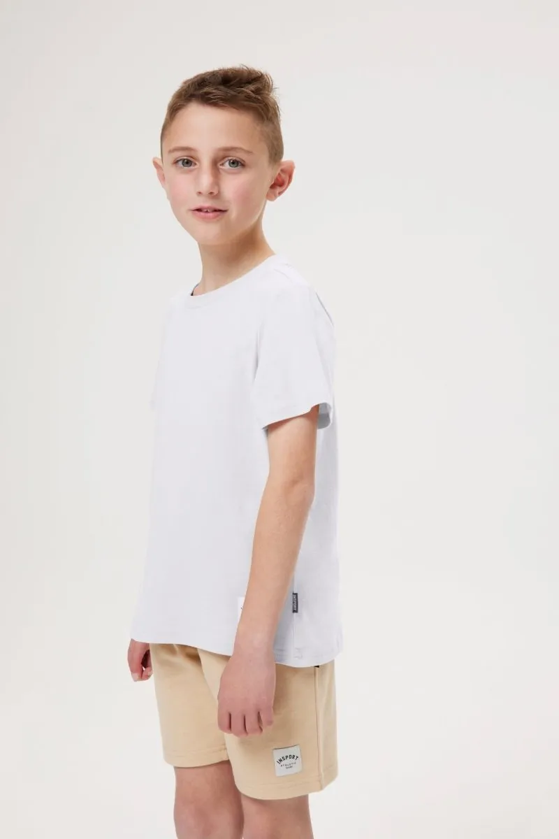 INSPORT JUNIOR LEVI PATCH WHITE TEE