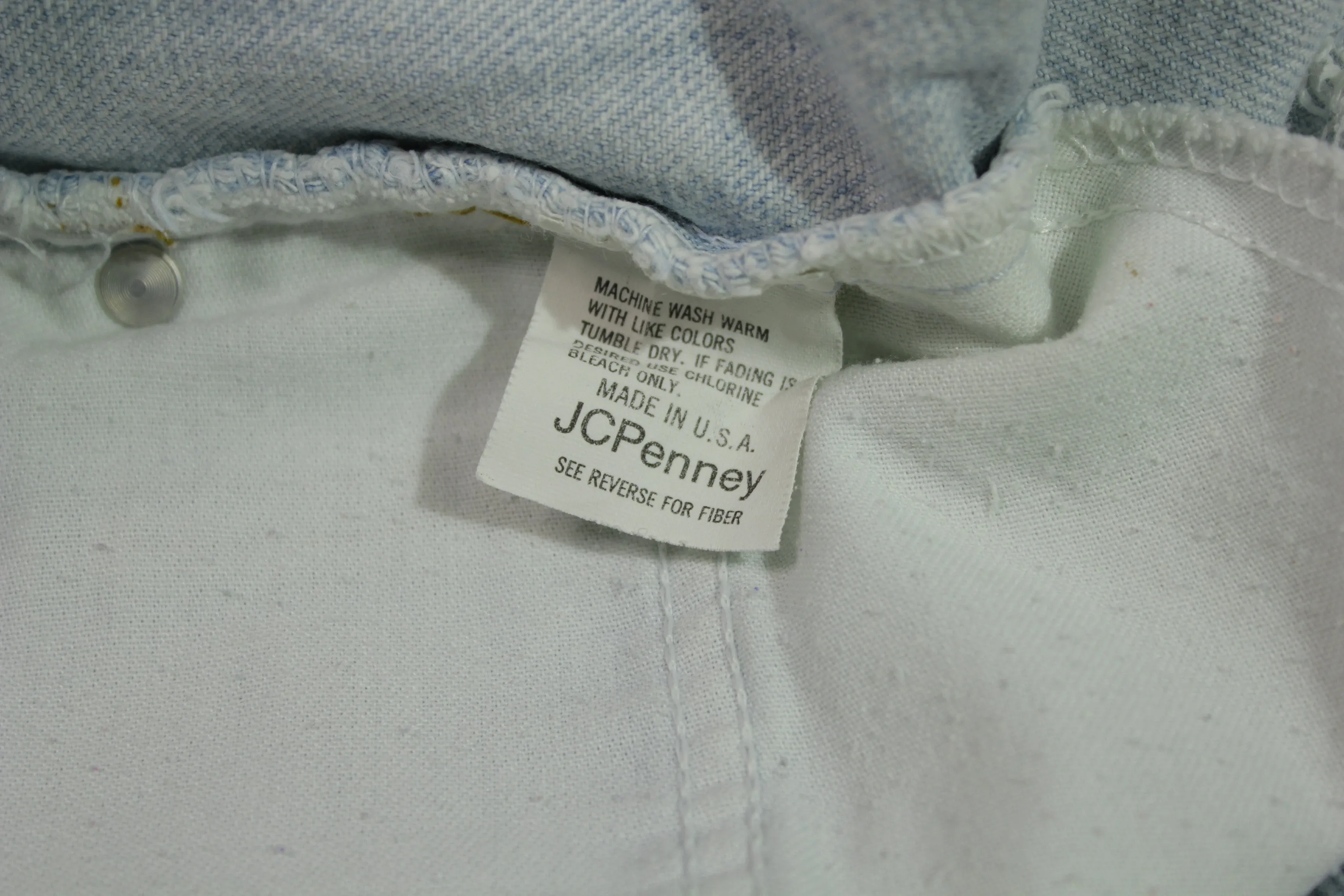 JC Penneys Weekends Vintage 80's Acid Washed Made In USA Jeans