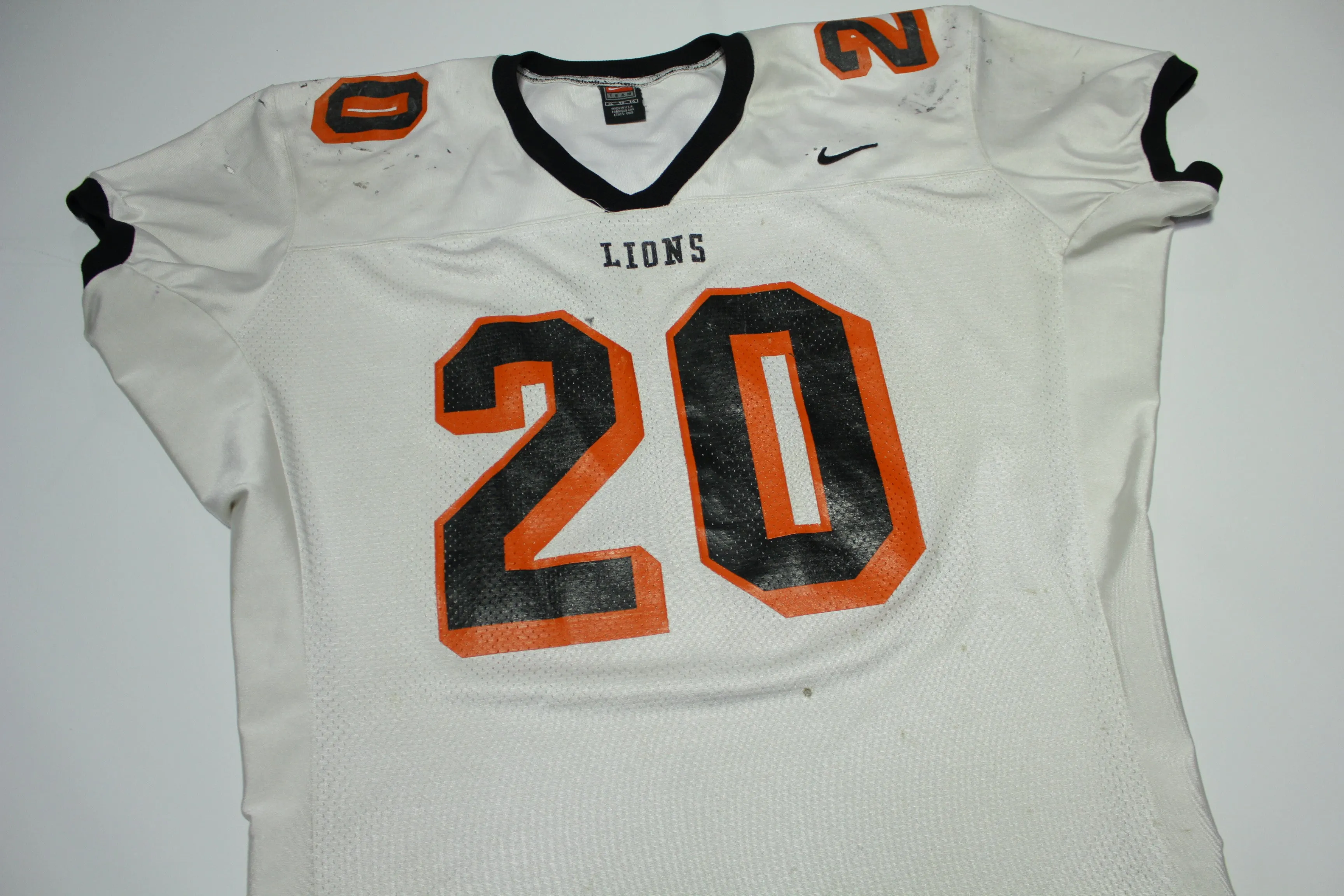 Kennewick High School  Lions Vintage 90s #20 Nike Team Game Worn Football Jersey