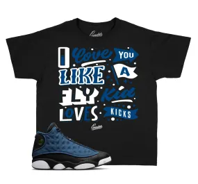 Kids Brave Blue 13 Shirt -  Love Kicks - Black