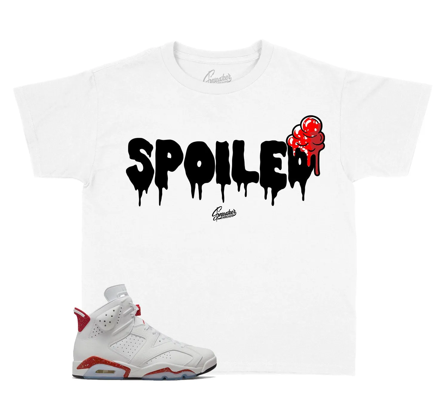 Kids Red Cement 6 Shirt - Spoiled - White