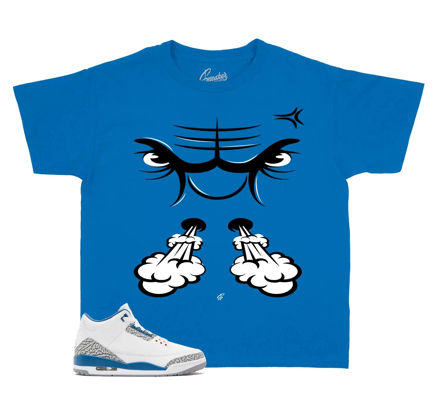 Kids Wizards 3 Shirt - Raging Face - True Blue