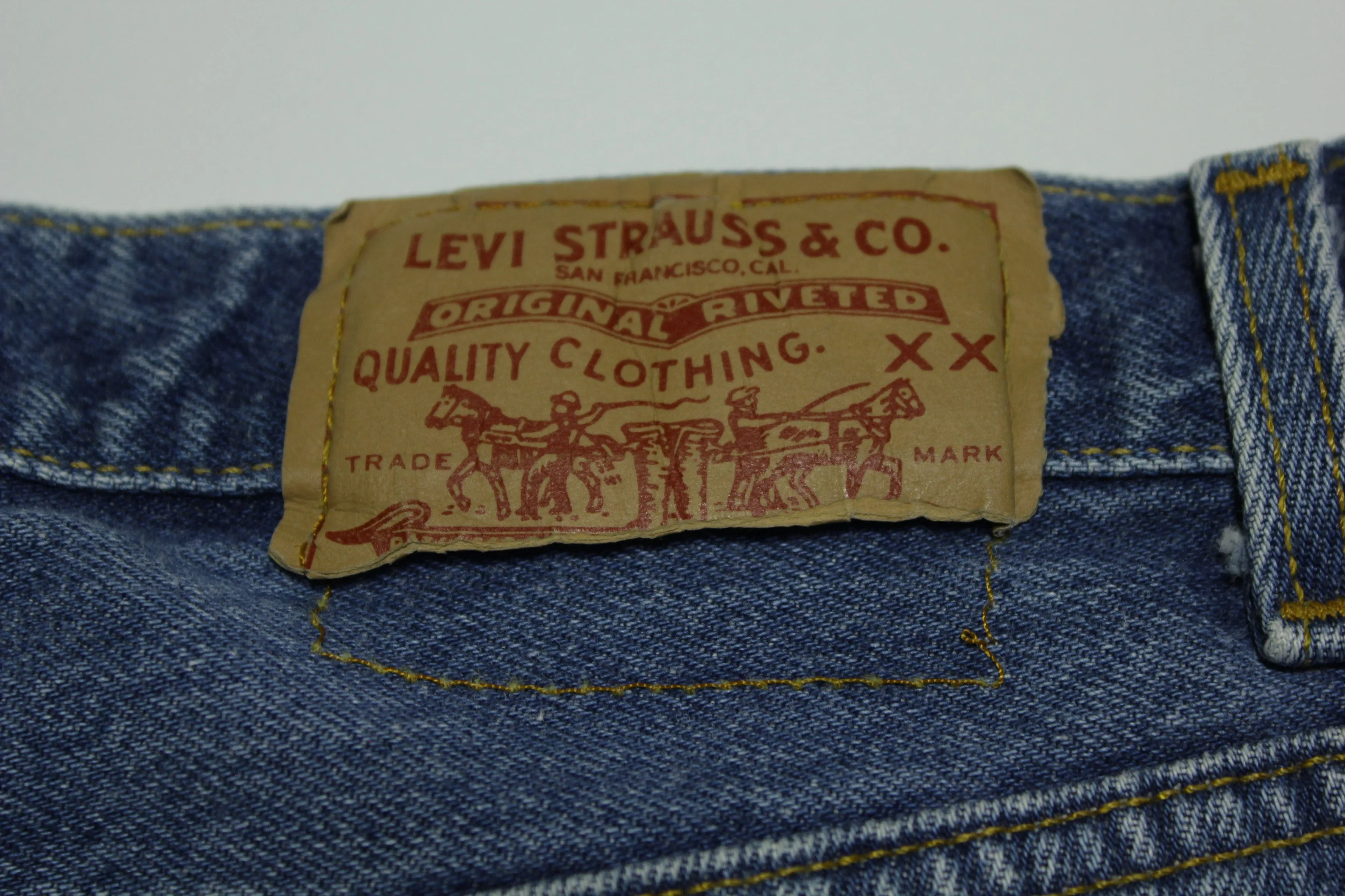 Levis 501xx Red Tab Vintage 90s Button Fly Denim Grunge Rocker Jeans