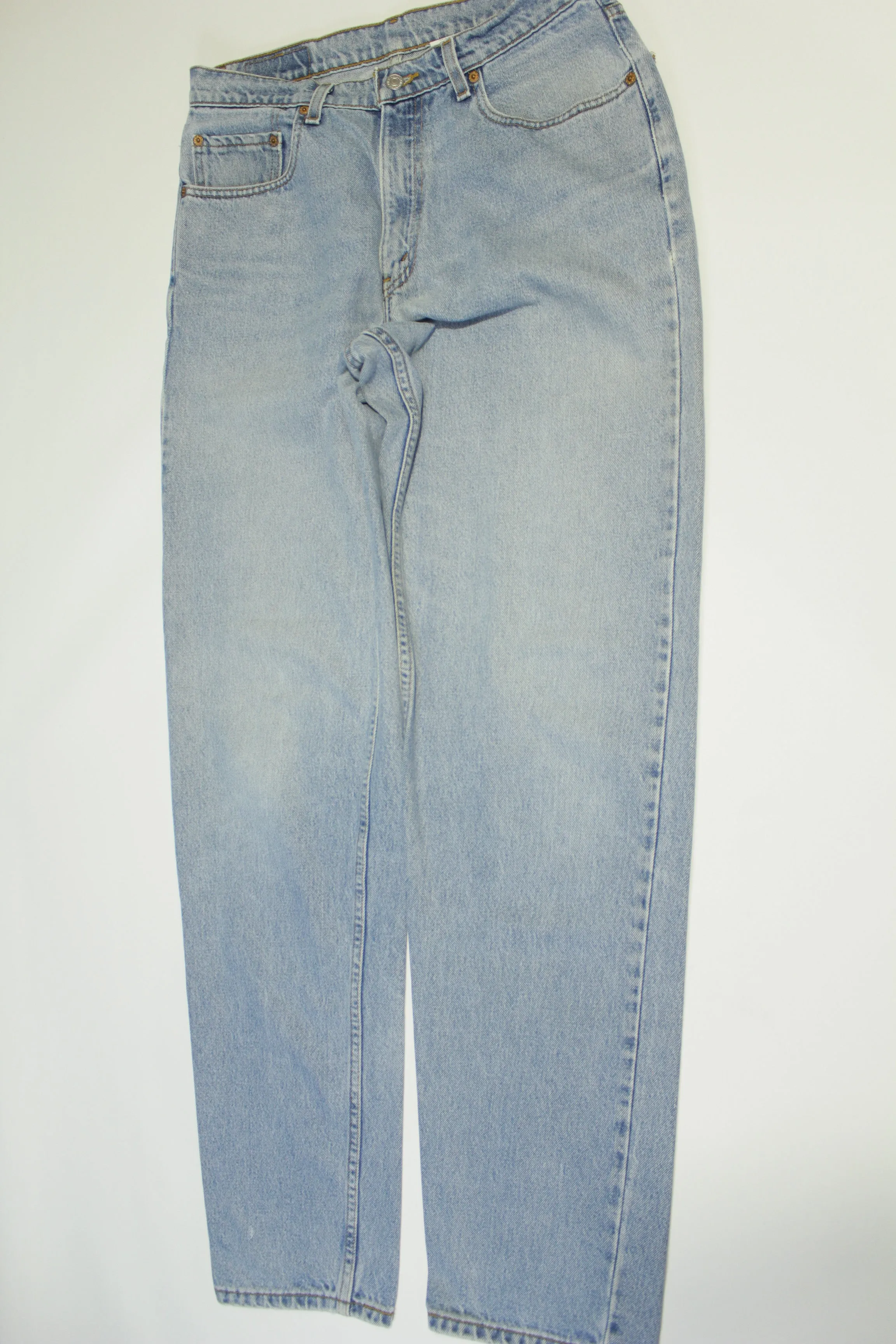 Levis 550 Vintage 90's Relaxed Fit Light Wash Denim Blue Jeans