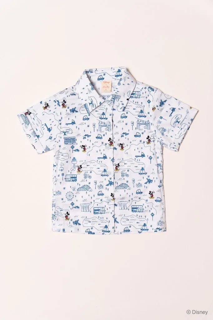 Little Man Shirt - Blue Road Trip Mickey