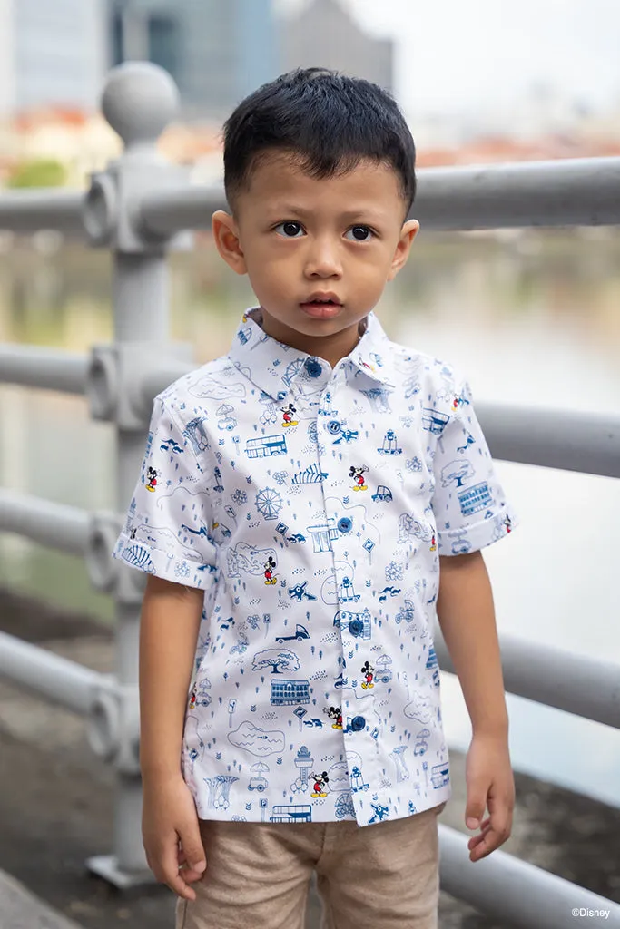 Little Man Shirt - Blue Road Trip Mickey