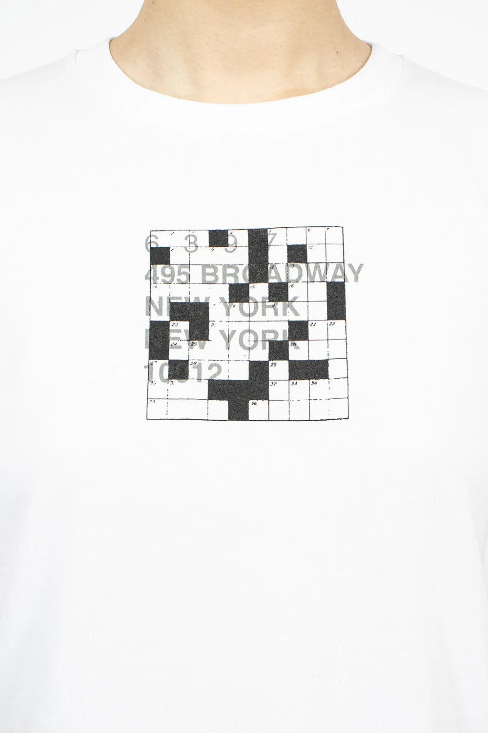 Logo Crossword Mini Boy T-Shirt White