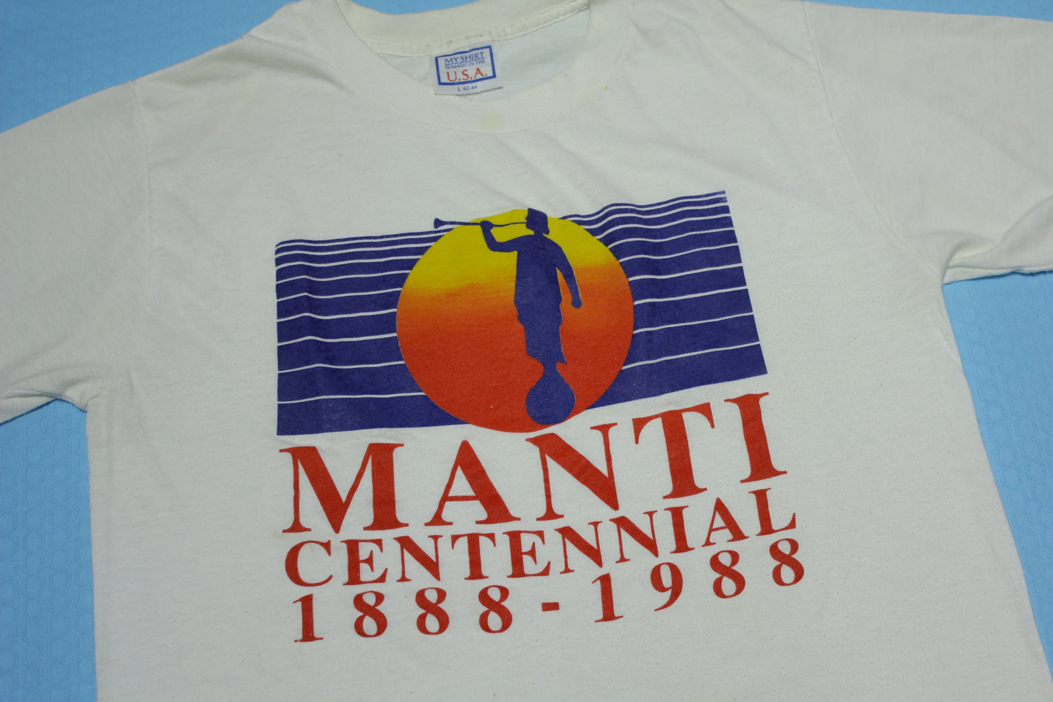 Manti Centennial 1888-1988 Vintage 80's Mormon Church Temple T-Shirt