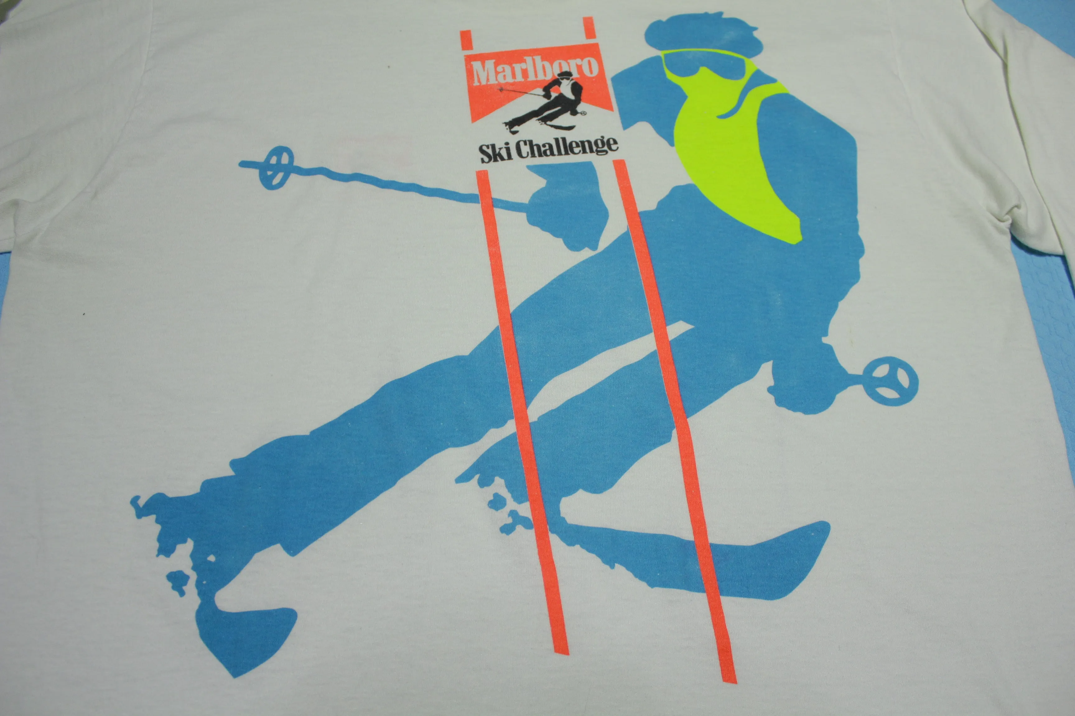 Marlboro Ski Challenge Vintage 90's Snow Skiing Cigarette Promo Long Sleeve T-Shirt