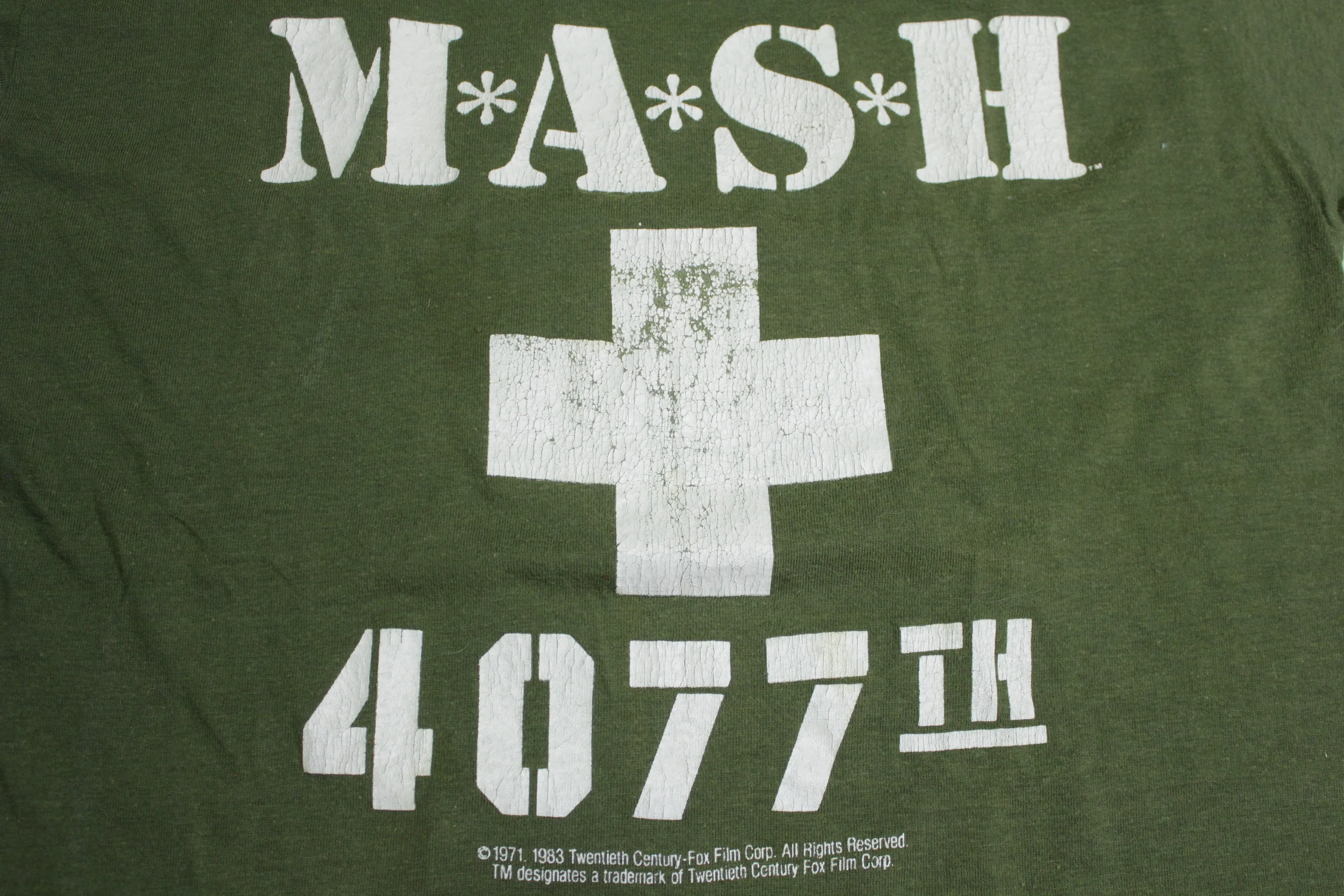 Mash 4077th Vintage 1983 Twentieth Century Fox Vintage 80's Licensed TV Promo T-Shirt