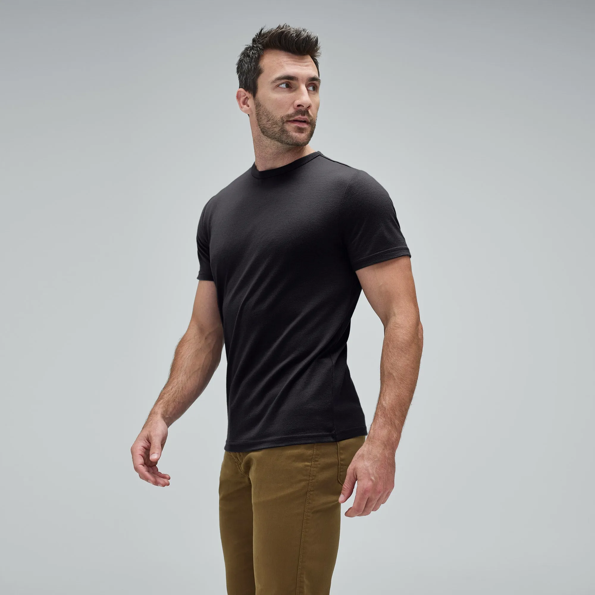 Men's Tall Merino Crew Neck T-Shirt