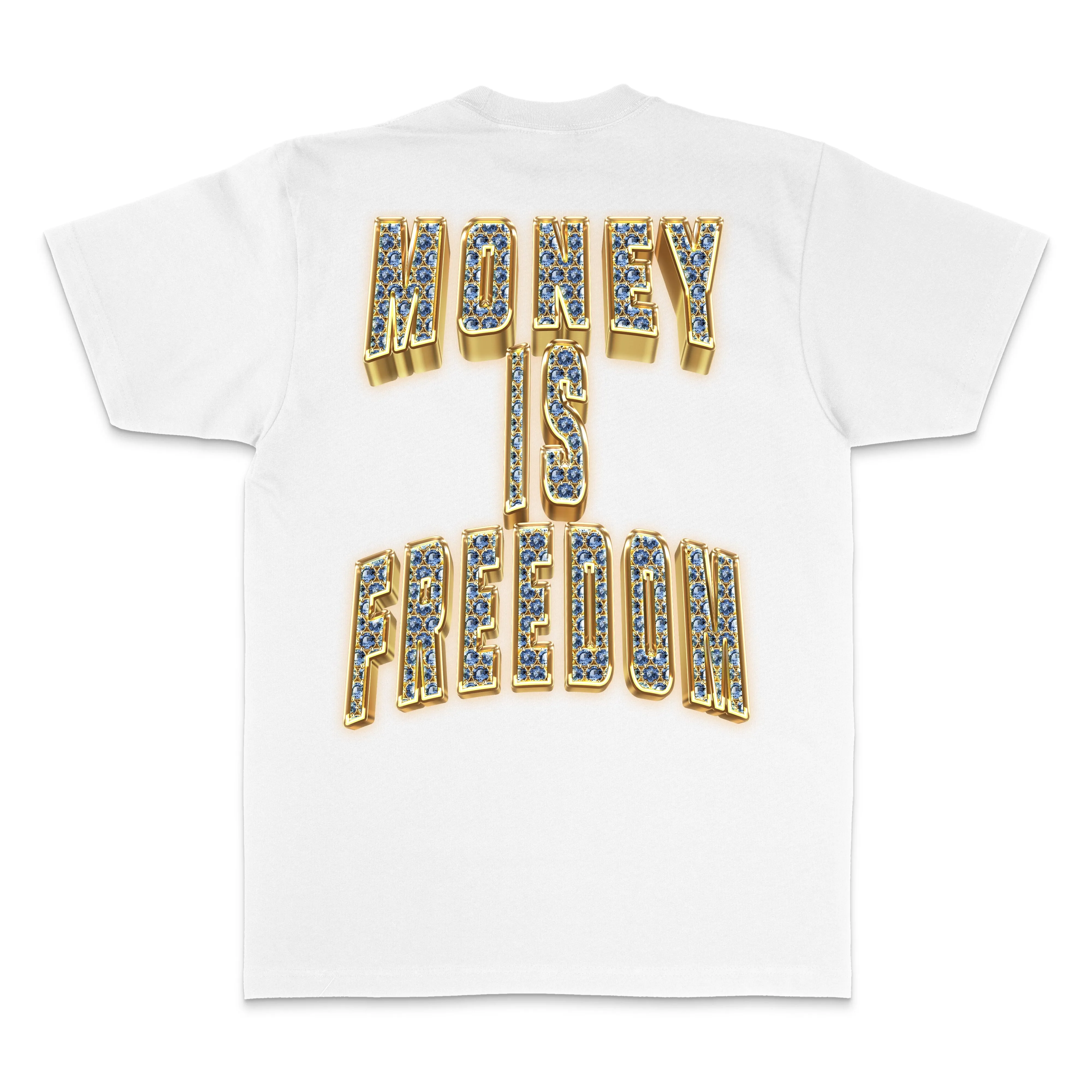 Money Is Freedom - White T-Shirt