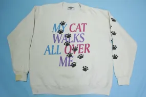 My Cat Walks All Over Me Vintage 90's Lee Heavyweight Made in USA Sweatshirt