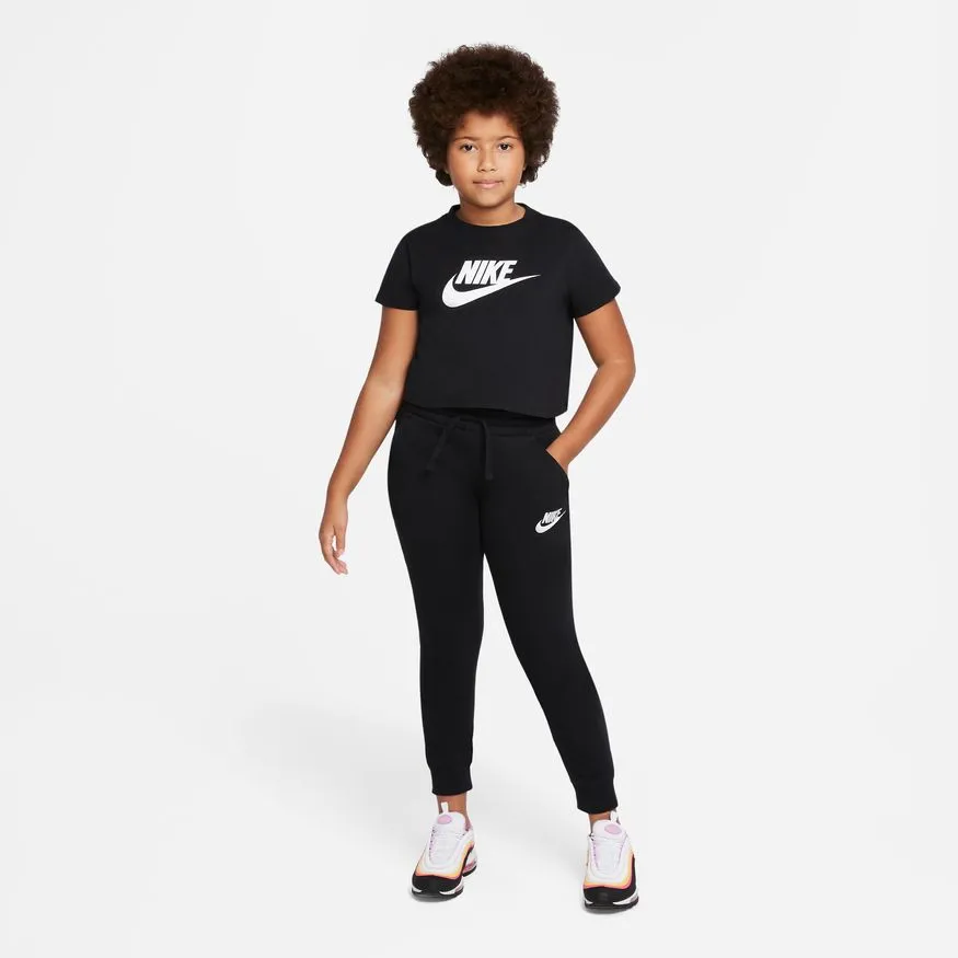 NIKE JUNIOR FUTURA CROP BLACK TEE