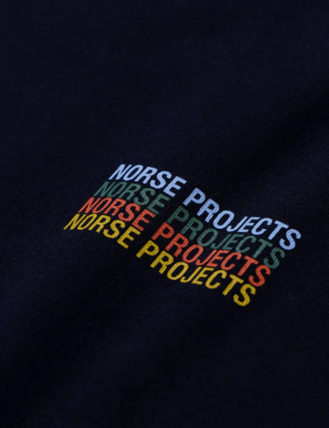 Norse Projects Niels Logo Stack T-Shirt - Dark Navy Blue