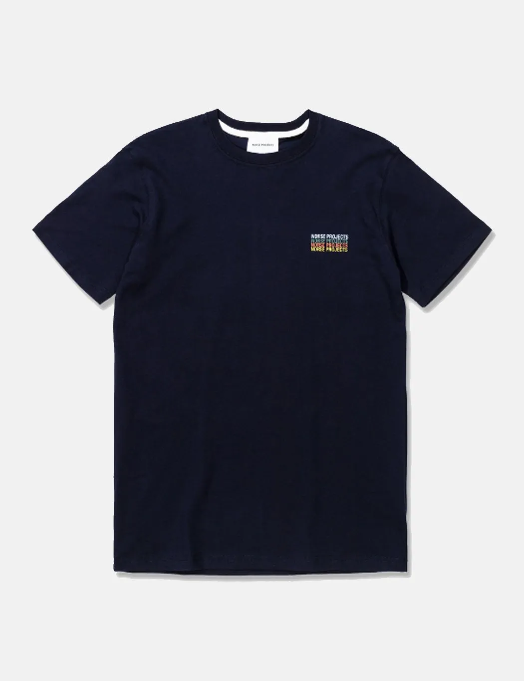 Norse Projects Niels Logo Stack T-Shirt - Dark Navy Blue