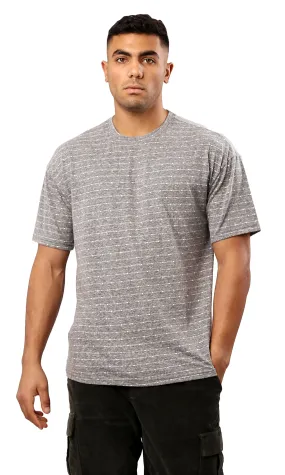 O189639 Round Neck Comfort Heather Grey Summer Tee