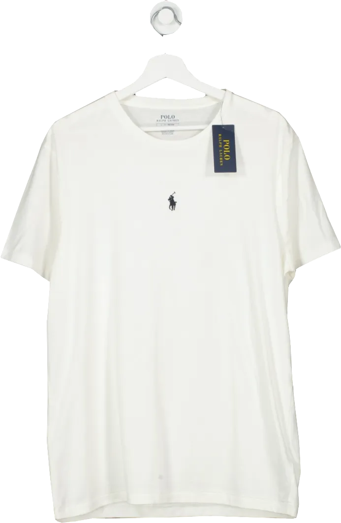 Polo Ralph Lauren White Custom Slim Fit Soft Cotton T Shirt BNWT UK L