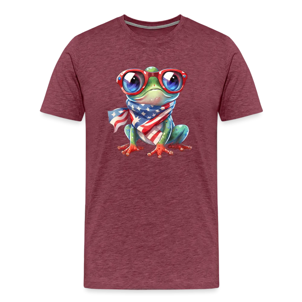 "Frogs 'n Flags" - Quirky Patriotic Men's Premium T-Shirt